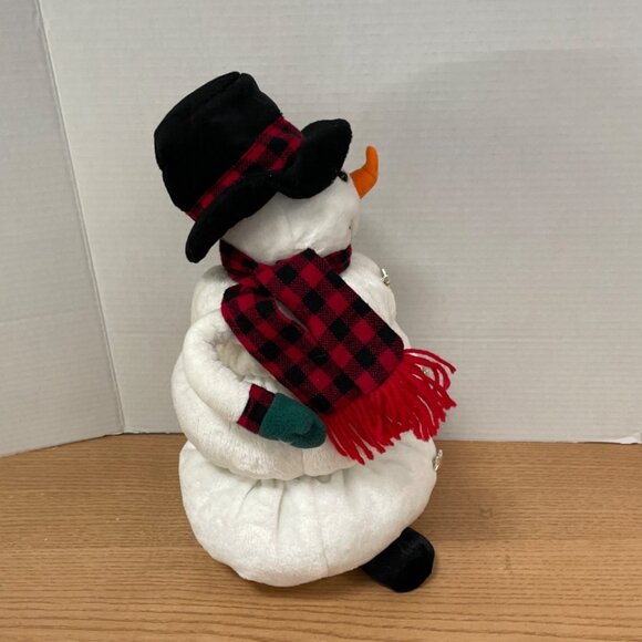 Vtg Animated Musical Up and Down Snowman Plush 15 Inch Frosty Song Story VIDEO - Picture 5 of 10